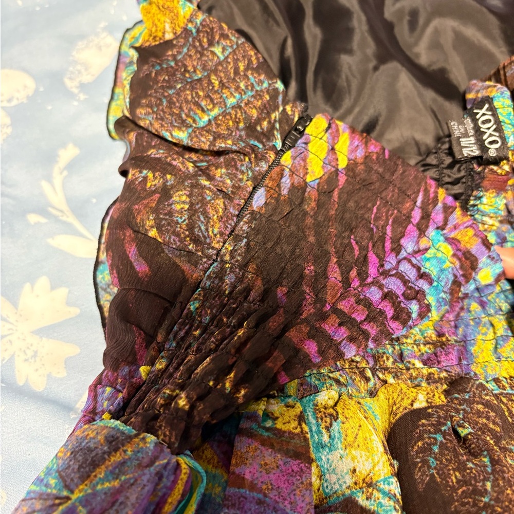 XOXO Multicolor Leaf Print Dress - Picture 7 of 9
